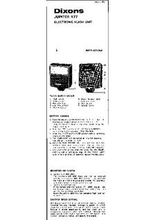 Dixons Jupiter 177 manual. Camera Instructions.